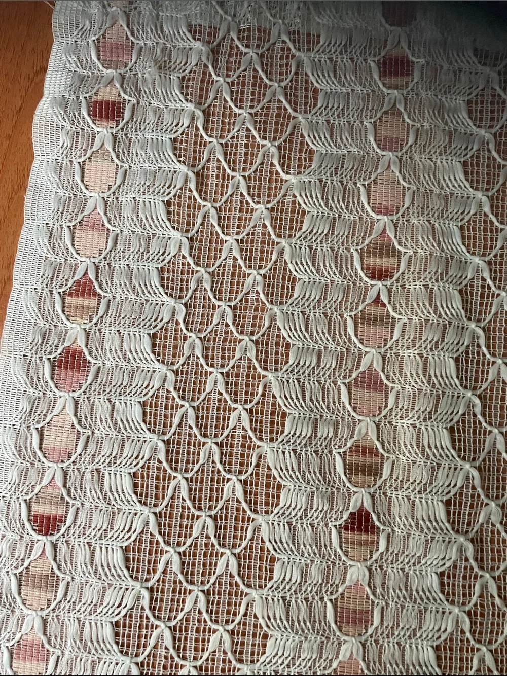 Cream shower curtain